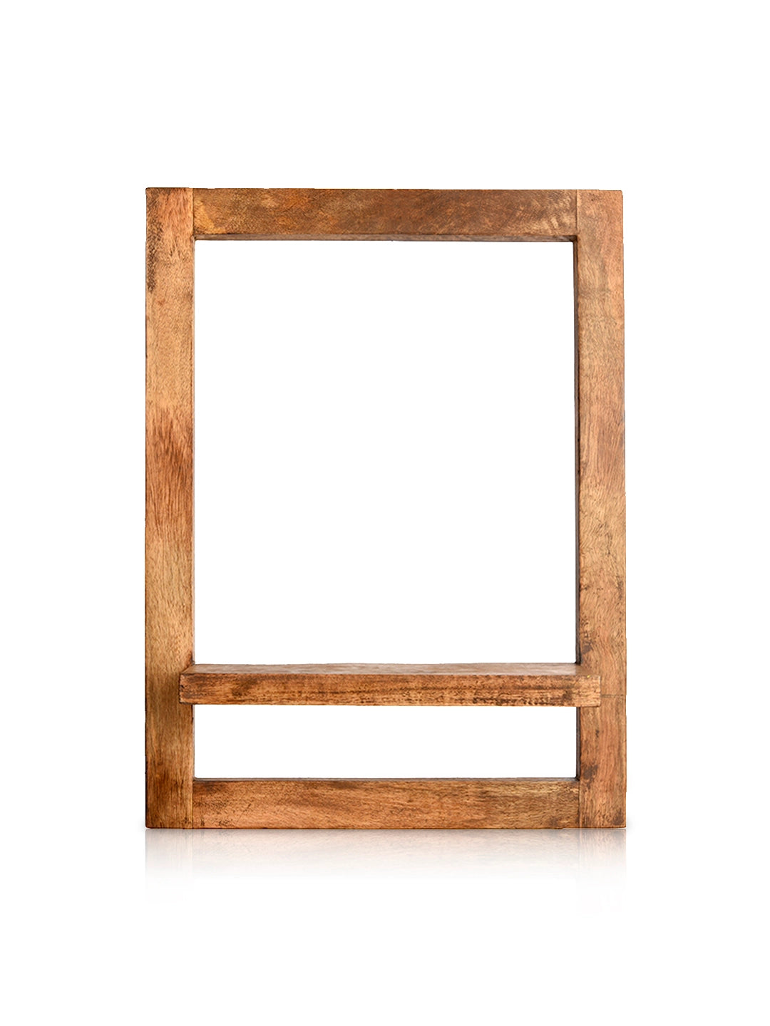Wooden Rectangle Wall Shelf