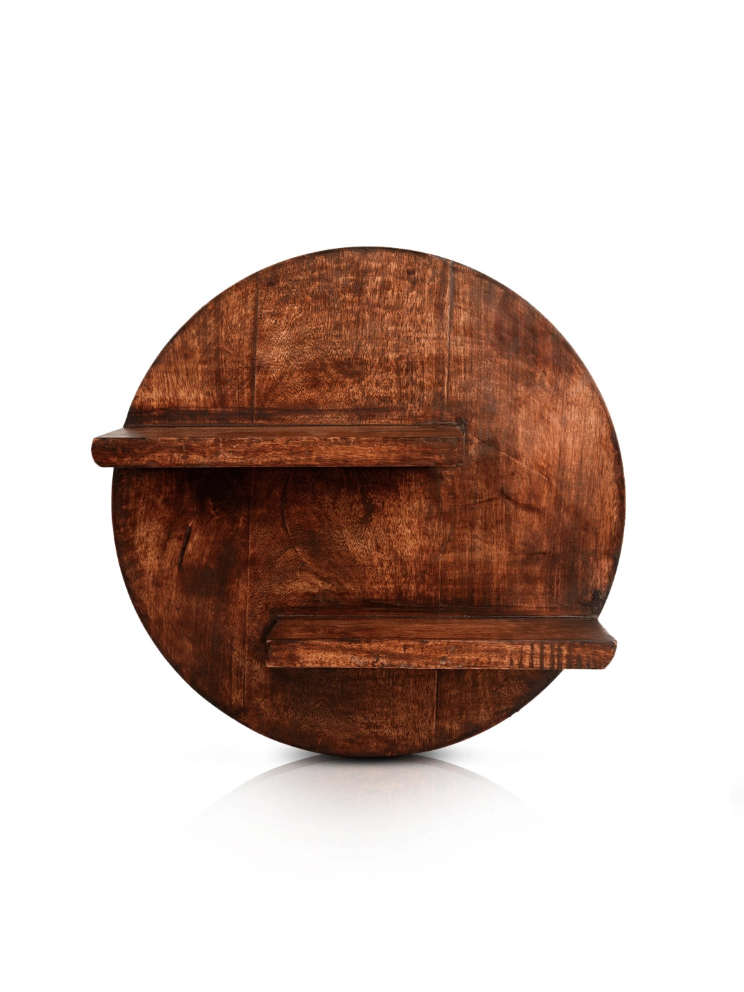 Wooden Round Wall Shelf