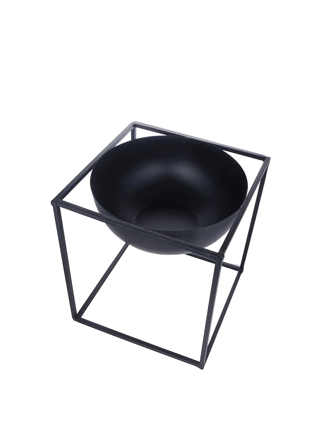 Half Dome Black Planter Stand