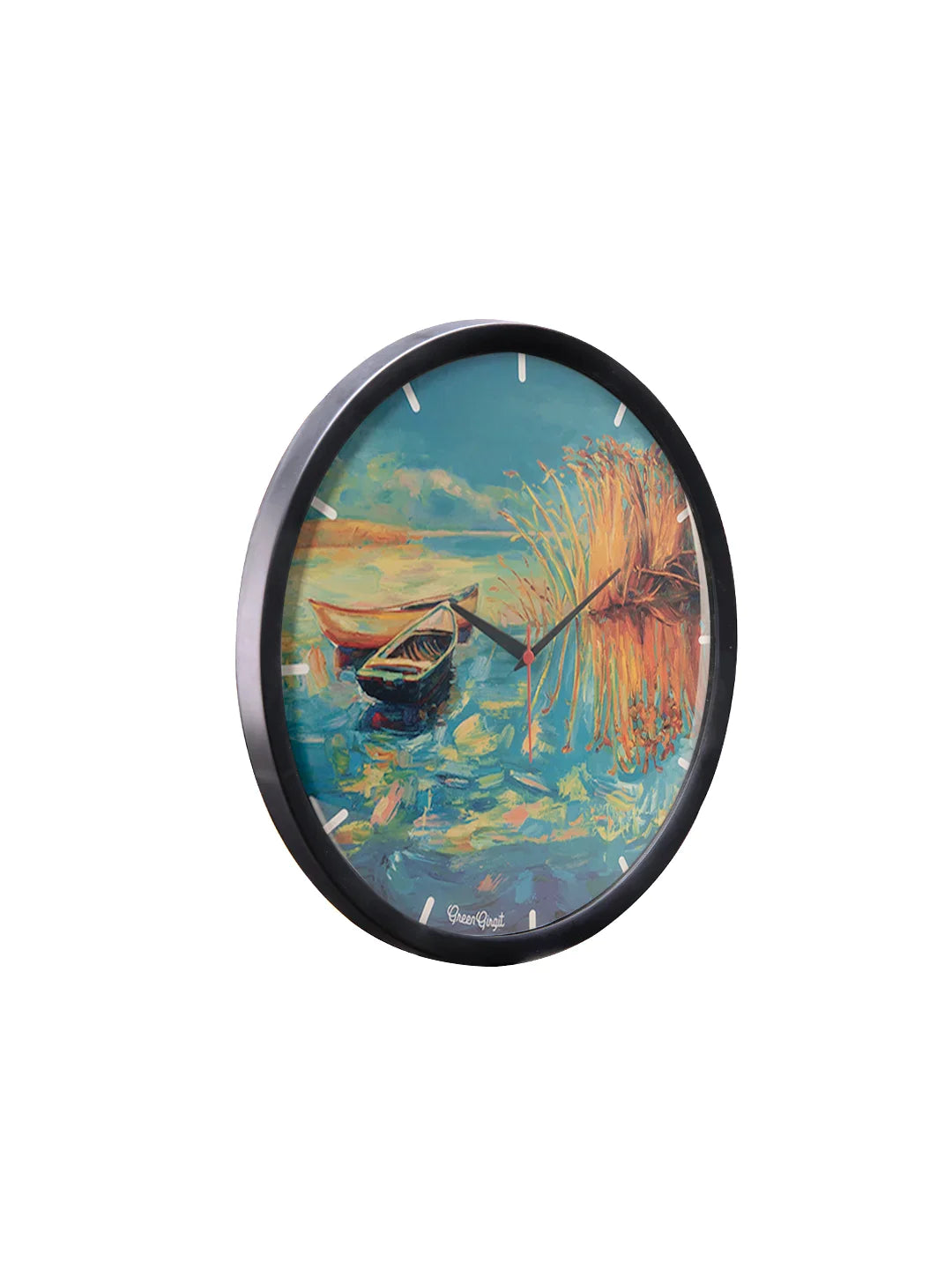 Fishing Boats Multicolor Analog Wall Clock