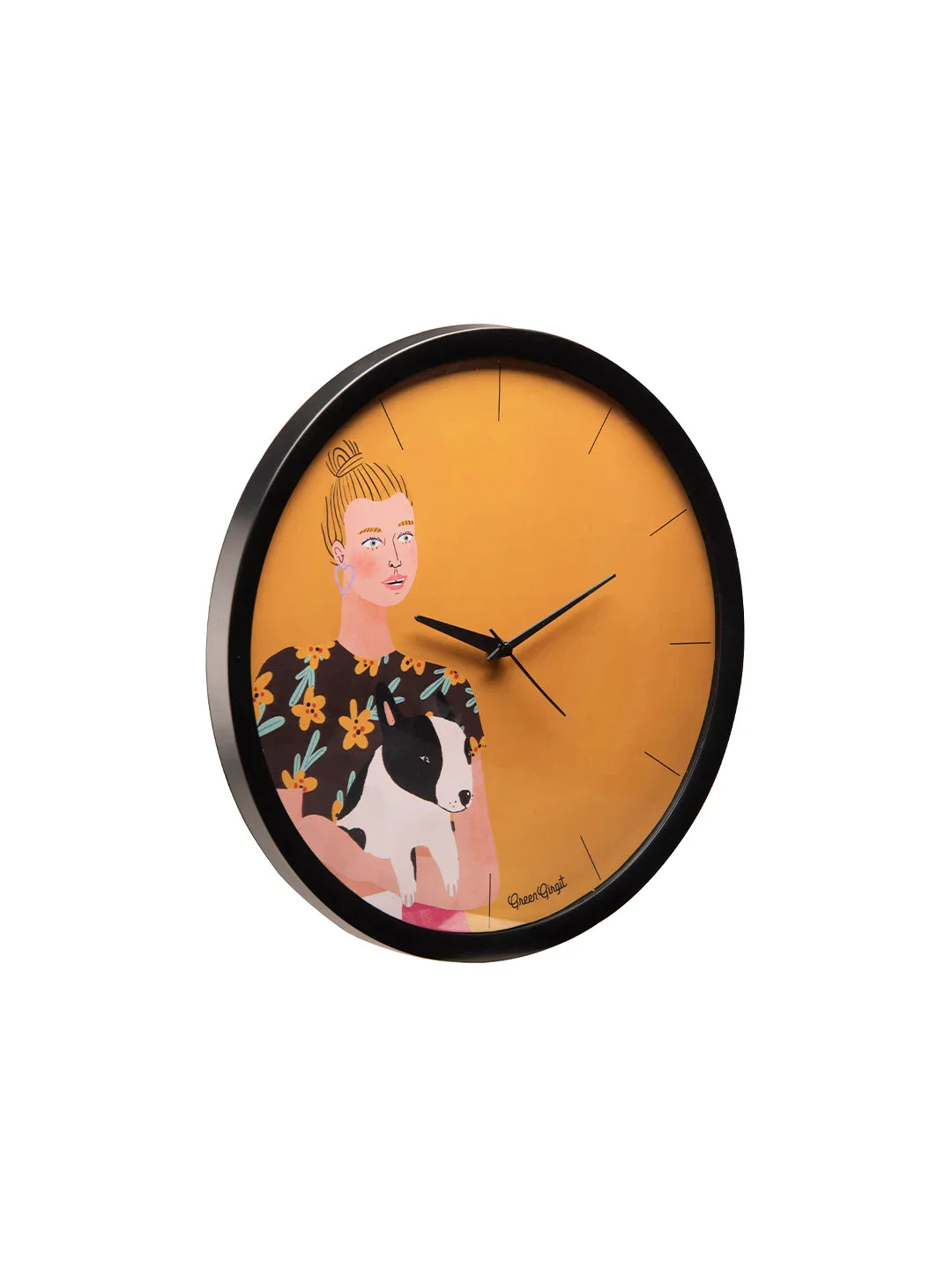 Dog Love Multicolor Wall Clock
