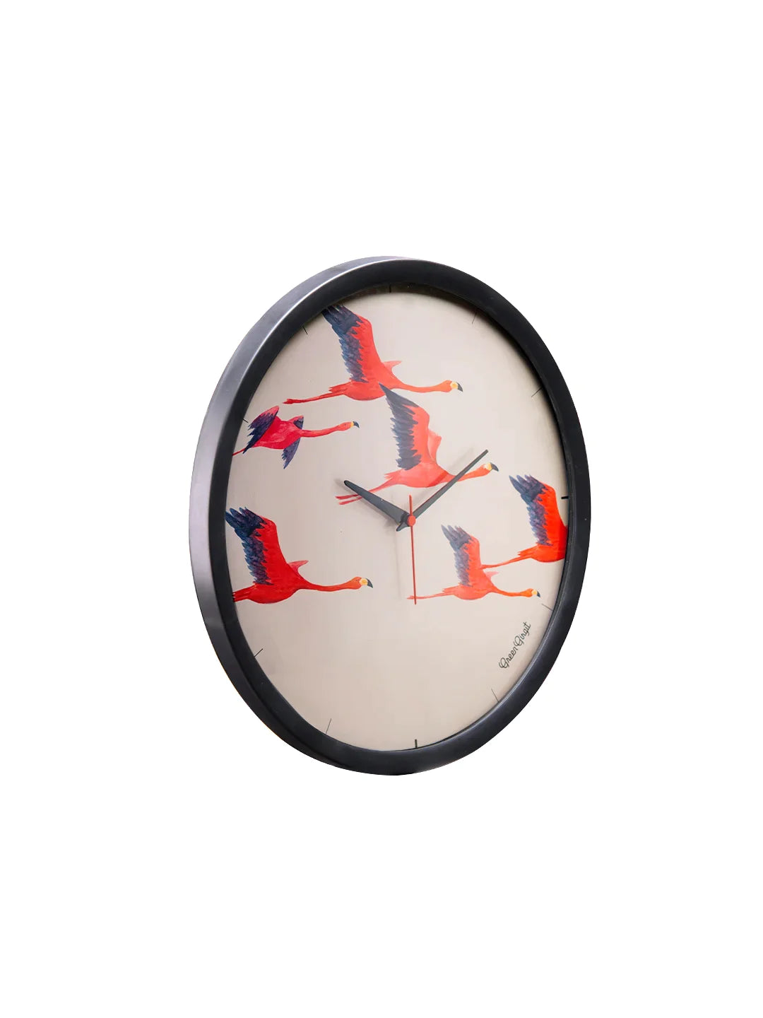 Cute Flamingos Multicolor 13.5 Inch Plastic Analog Wall Clock
