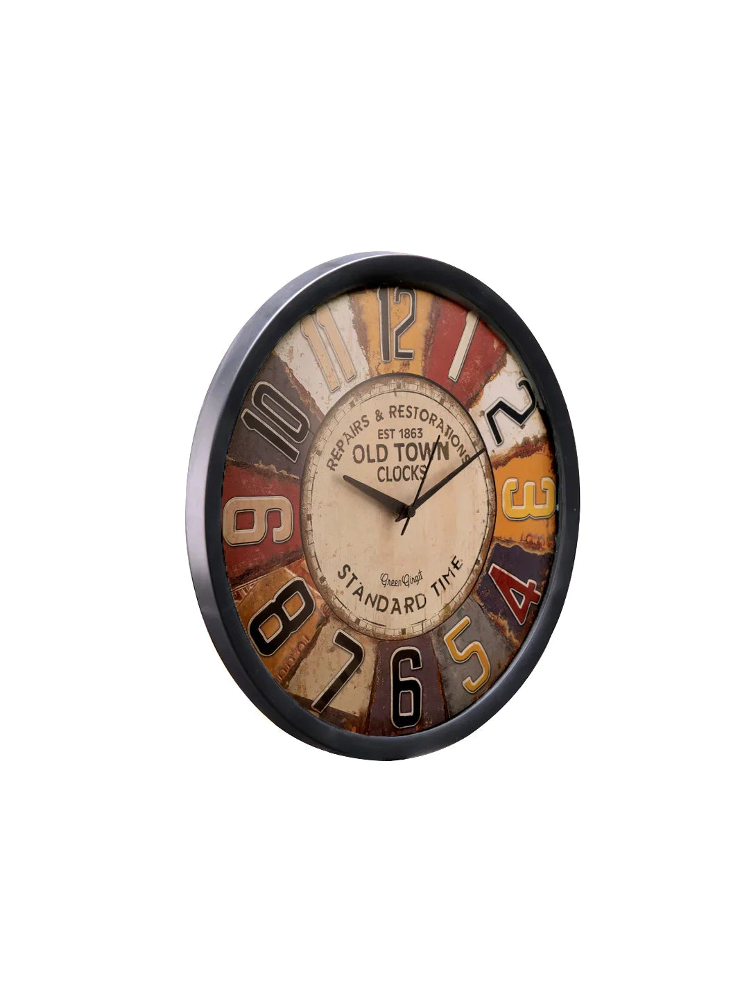 Old Town Multicolor Analog Wall Clock