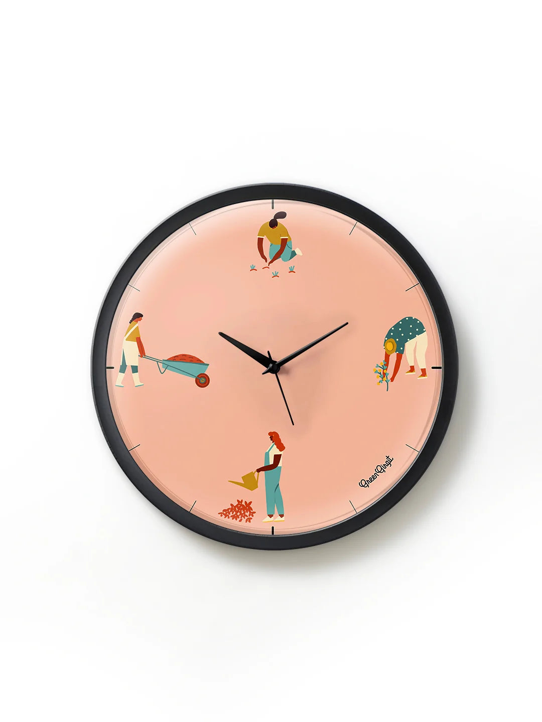 Happy Potting Multicolor Analog Wall Clock