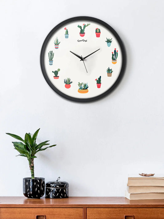 Succulents Multicolor Analog Wall Clock