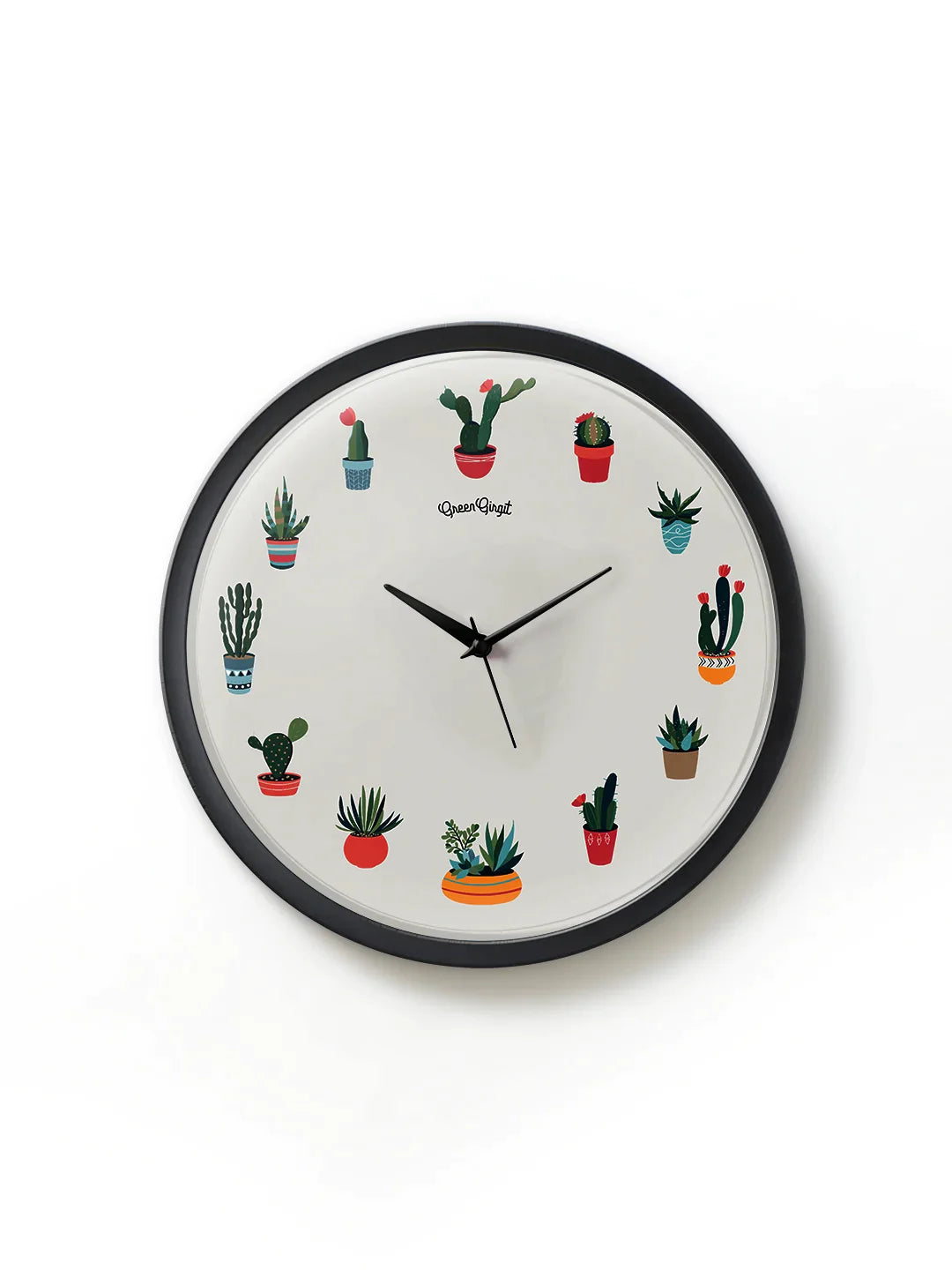 Succulents Multicolor Analog Wall Clock