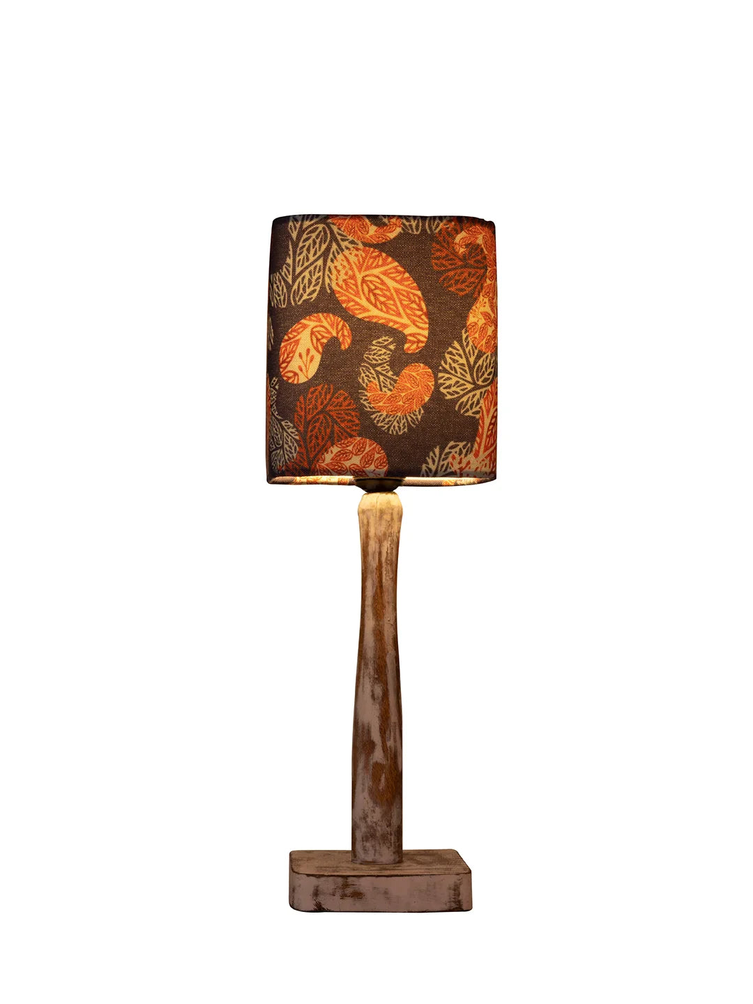Curve Distress white Lamp with Colorful Ambee shade