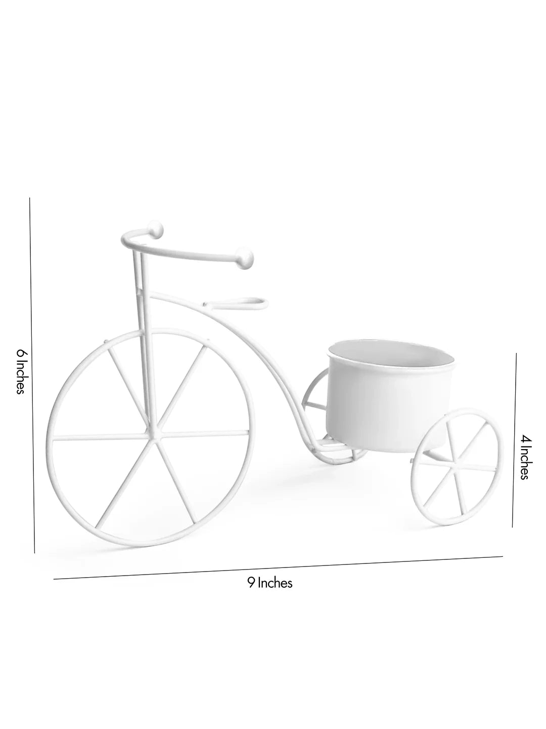 Small Cycle Planter White