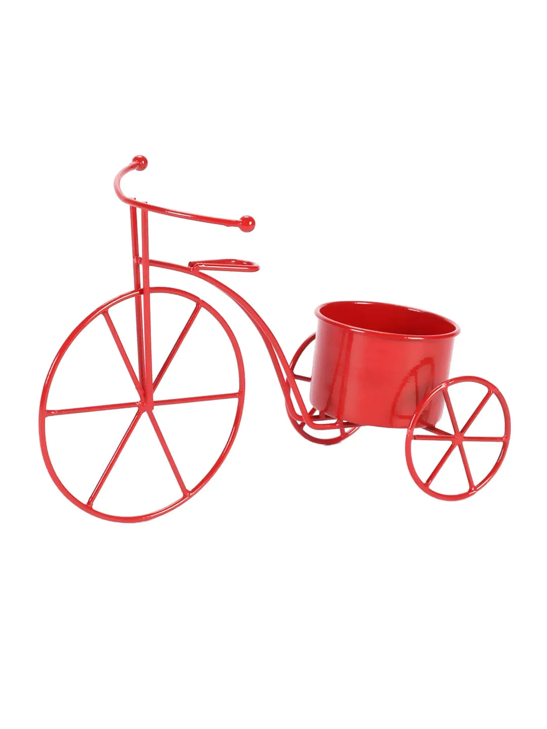 Small Cycle Planter Red