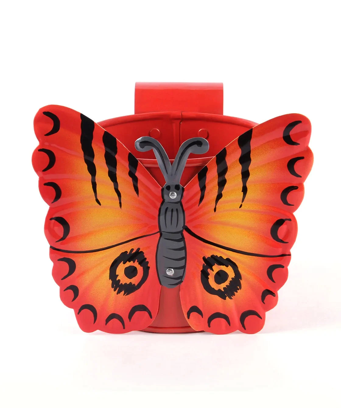 Butterfly Railing Pot Red