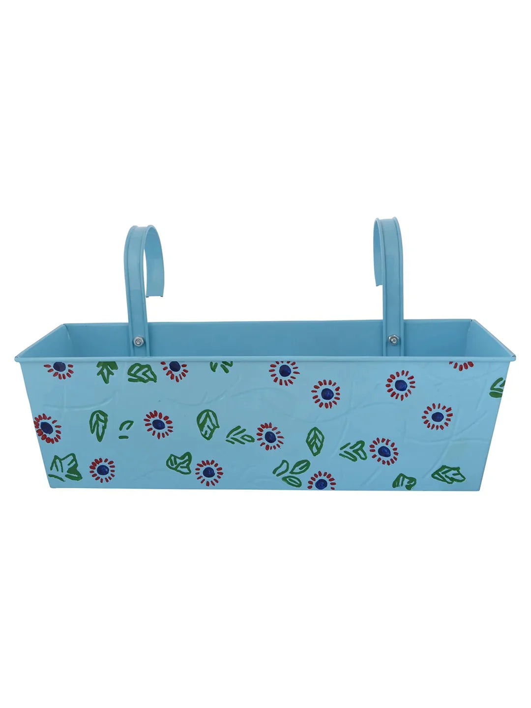 Handpainted Rectangle Planter Blue