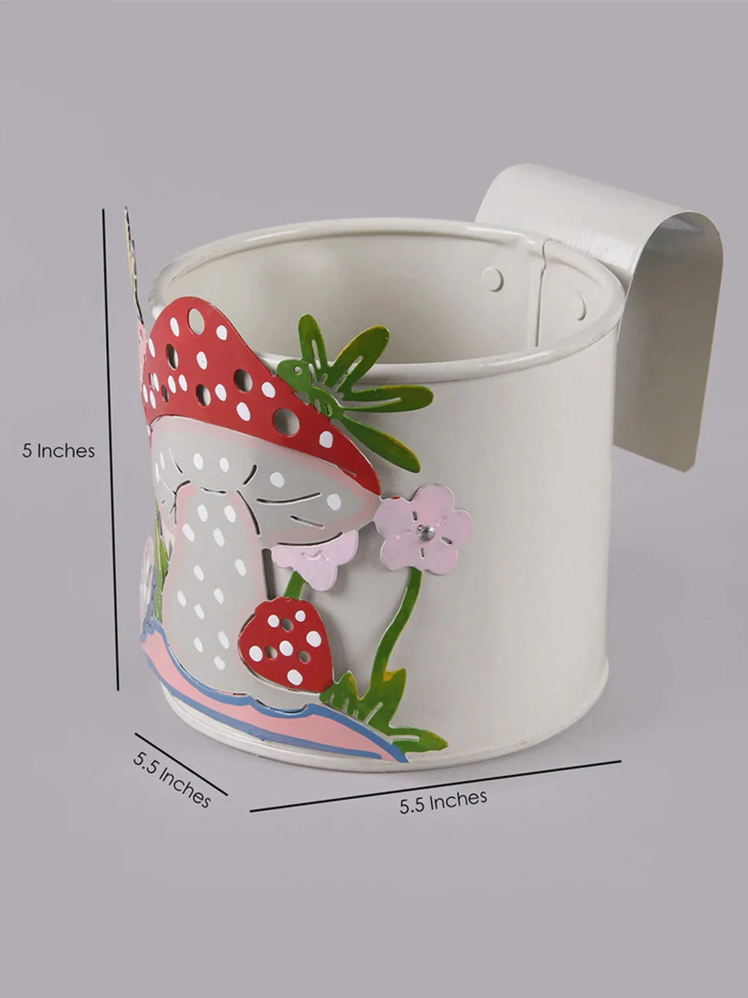 Mushroom Railing Pot White