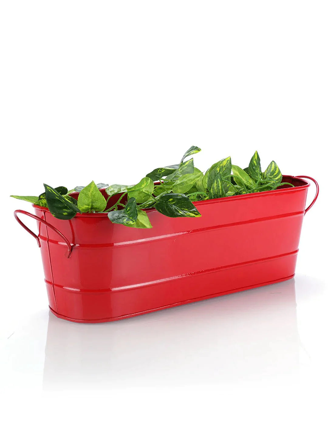 Oval Planter Large Red 16 Inches