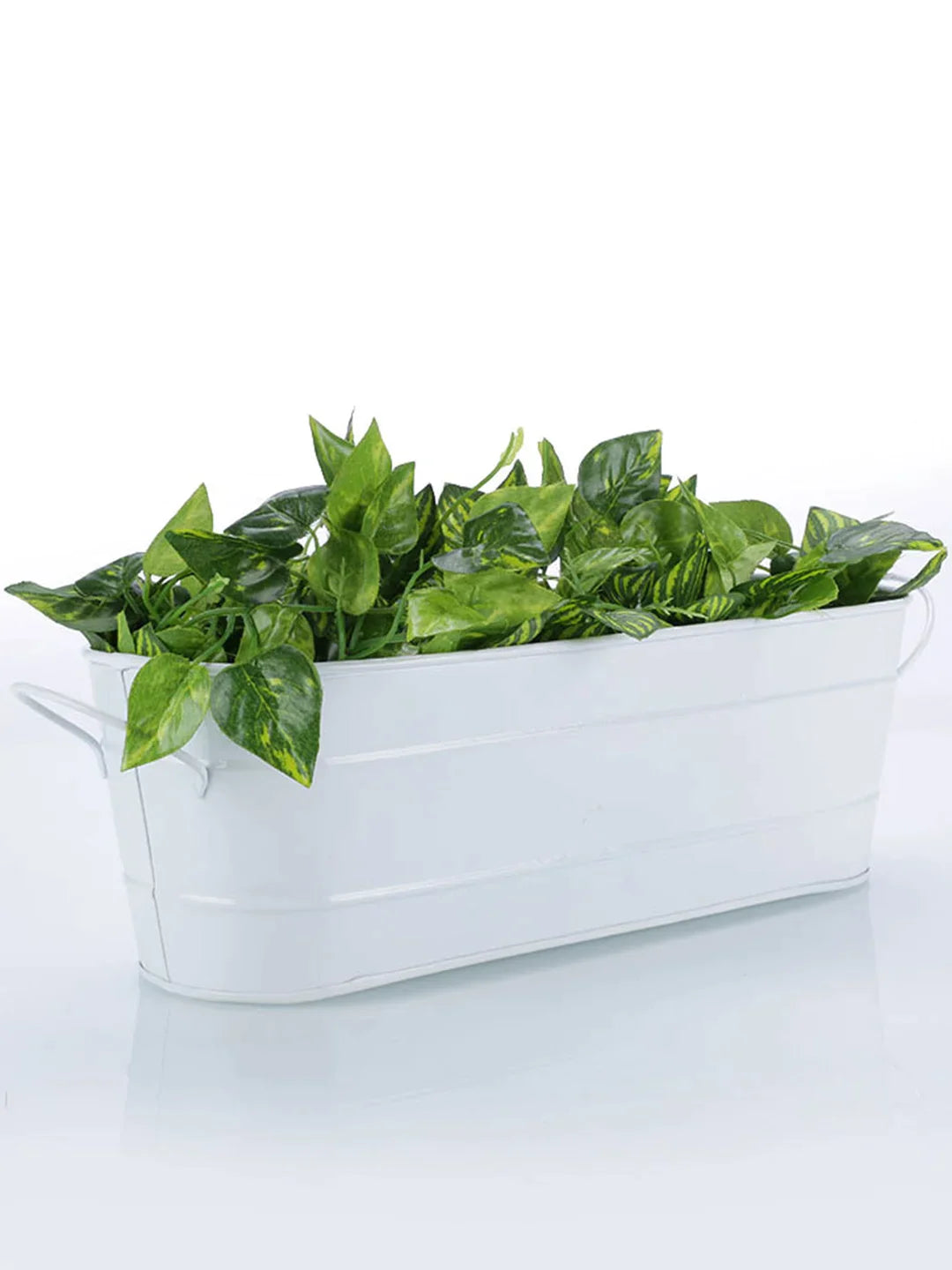 Oval Planter Large White 16 Inches