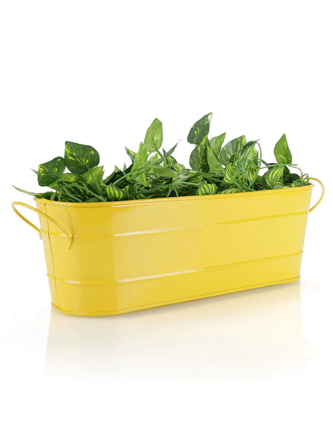 Oval Planter Large Yellow 16 Inches