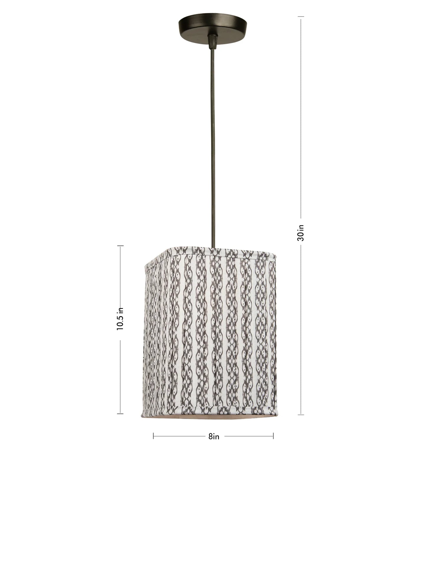 Grey Rope Print Hanging Shade