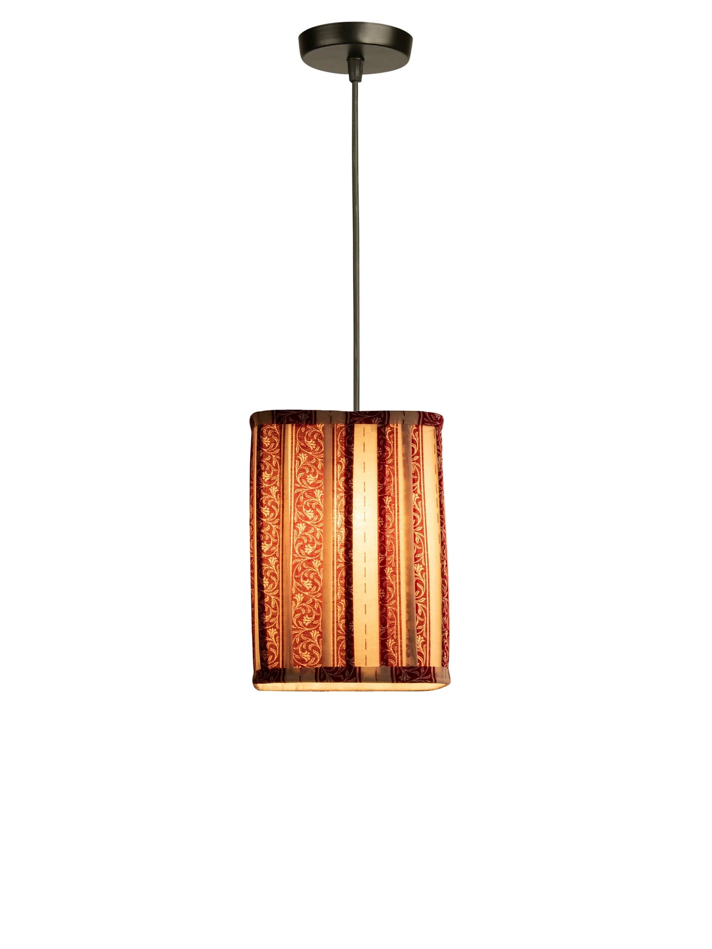 Red Leaf Print Hanging Shade