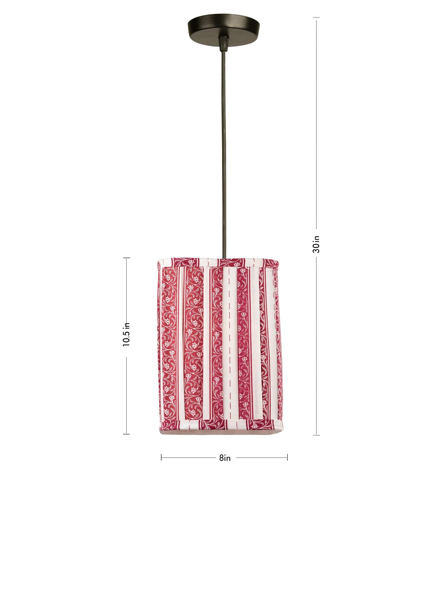 Red Leaf Print Hanging Shade