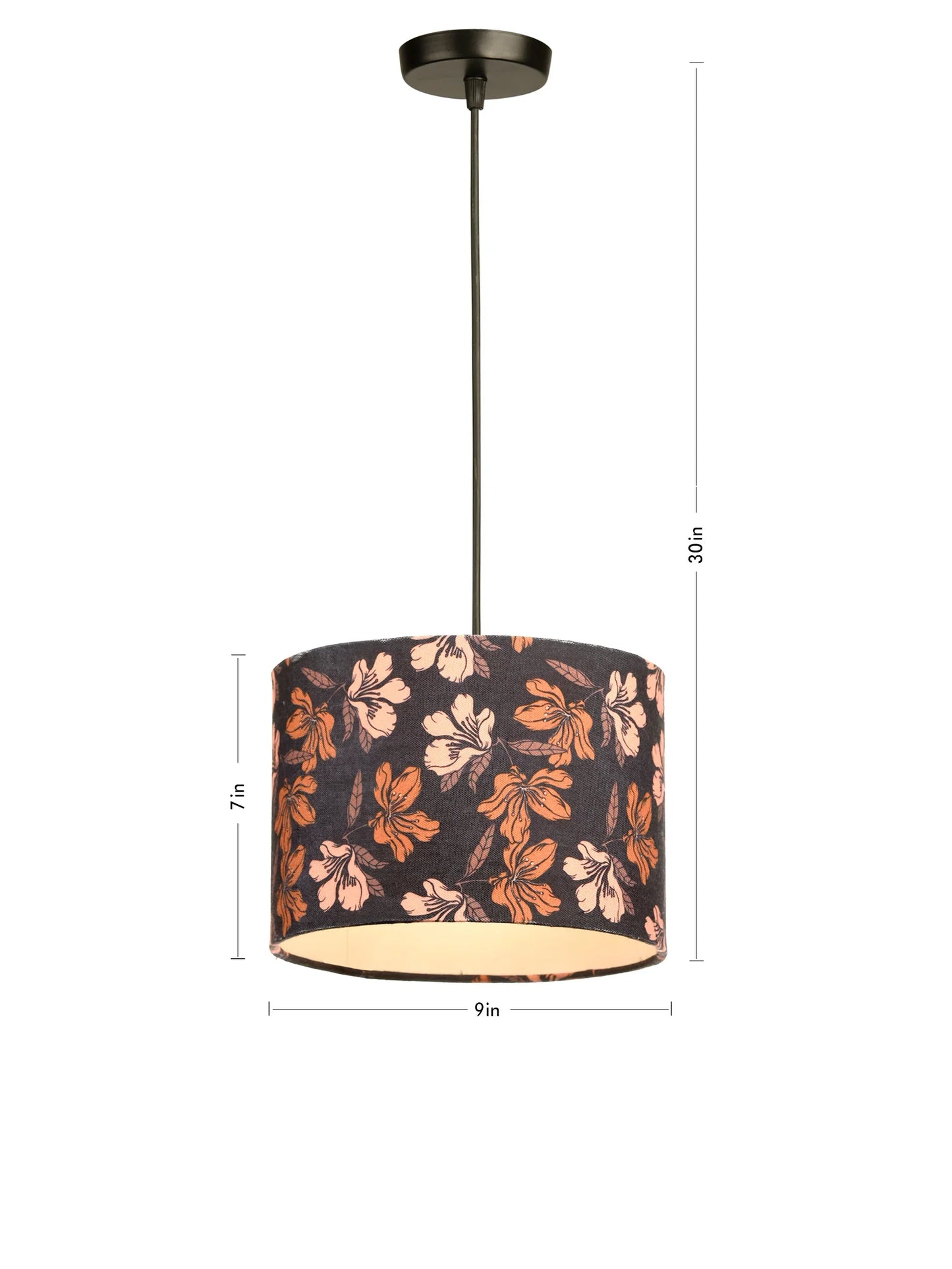 Black Flower Hanging Shade