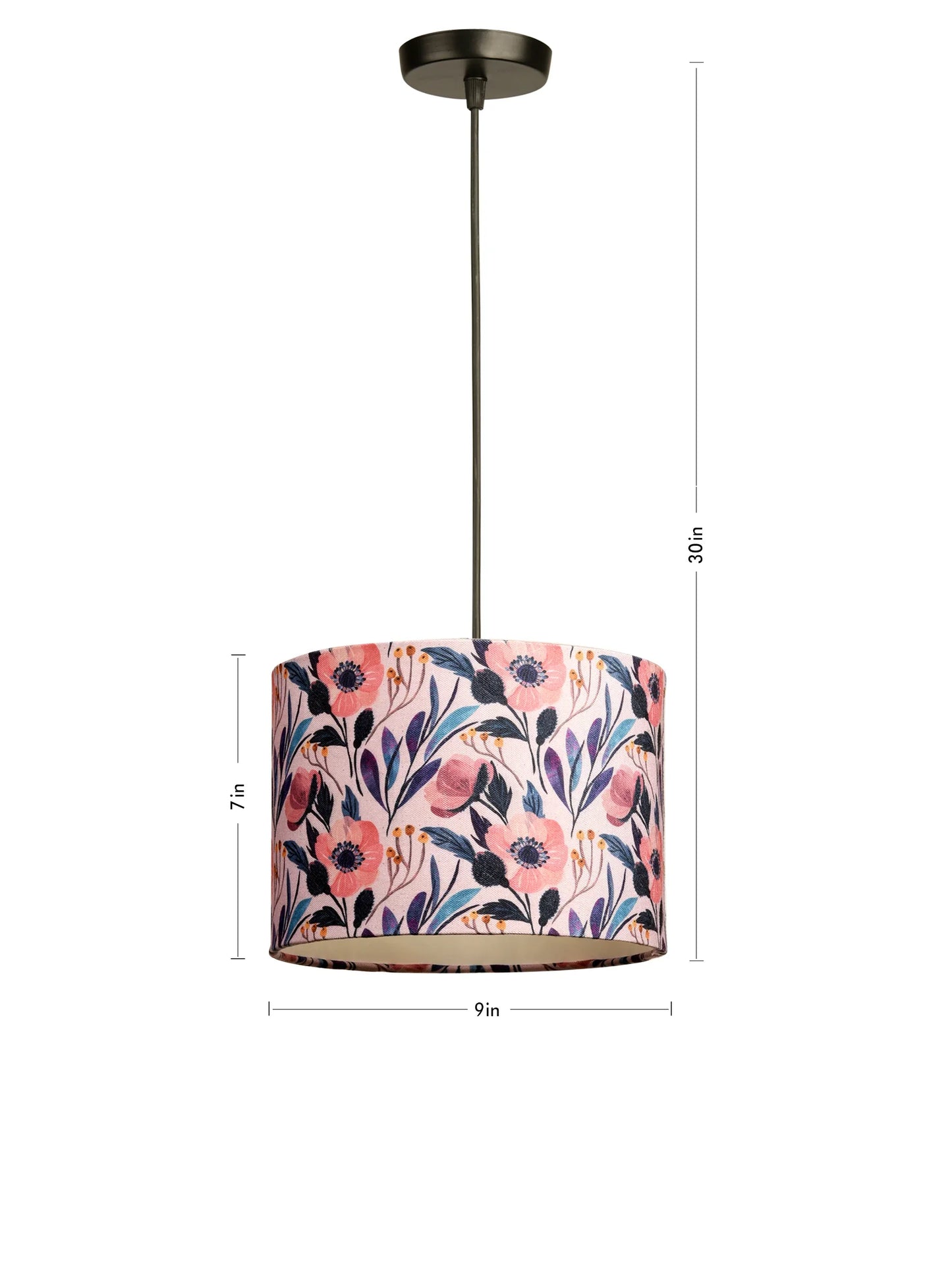 Pink Floral Hanging Shade