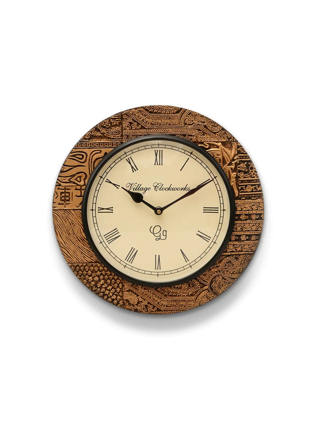 Round Wooden Block Golden 12 Inches