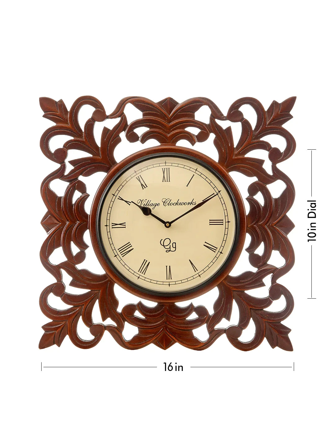 Square Carving Wooden 16 Inches