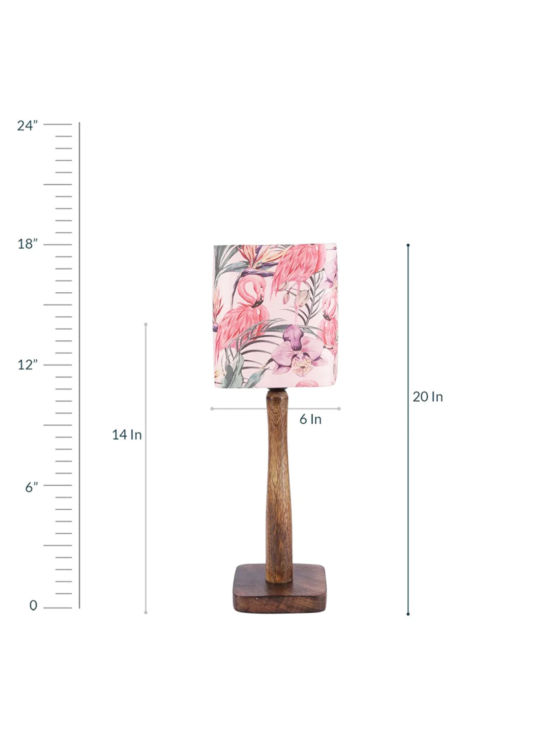 Pink Flamingo Wooden Lamp