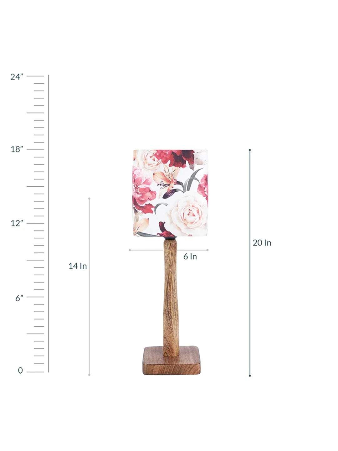 Floral Rose Wooden Lamp