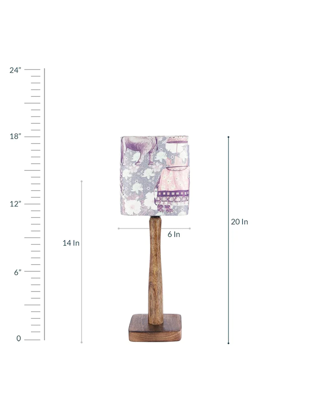 Royal Elephant wooden Lamp