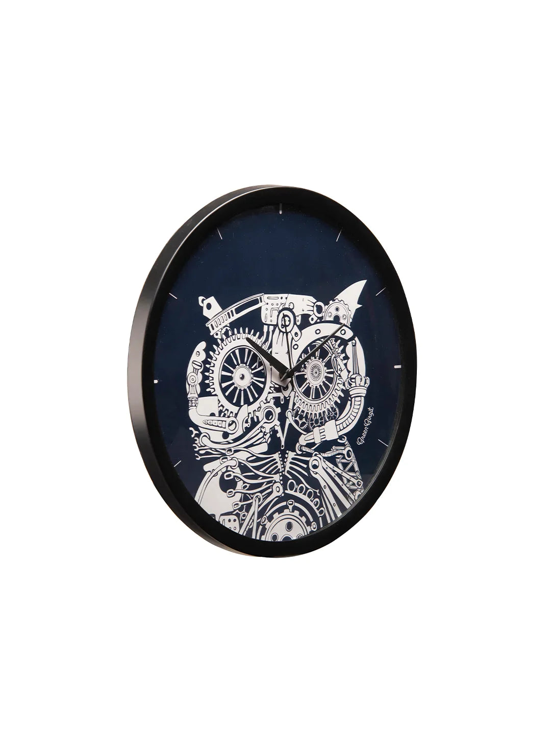 Techno owl Multicolor Wall Clock