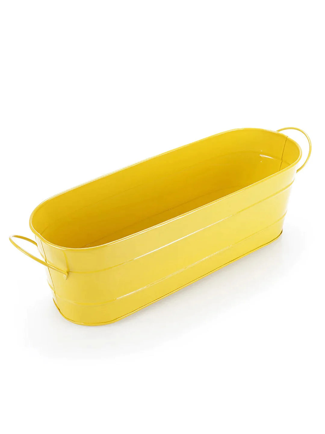 Oval Planter Large Yellow 16 Inches 