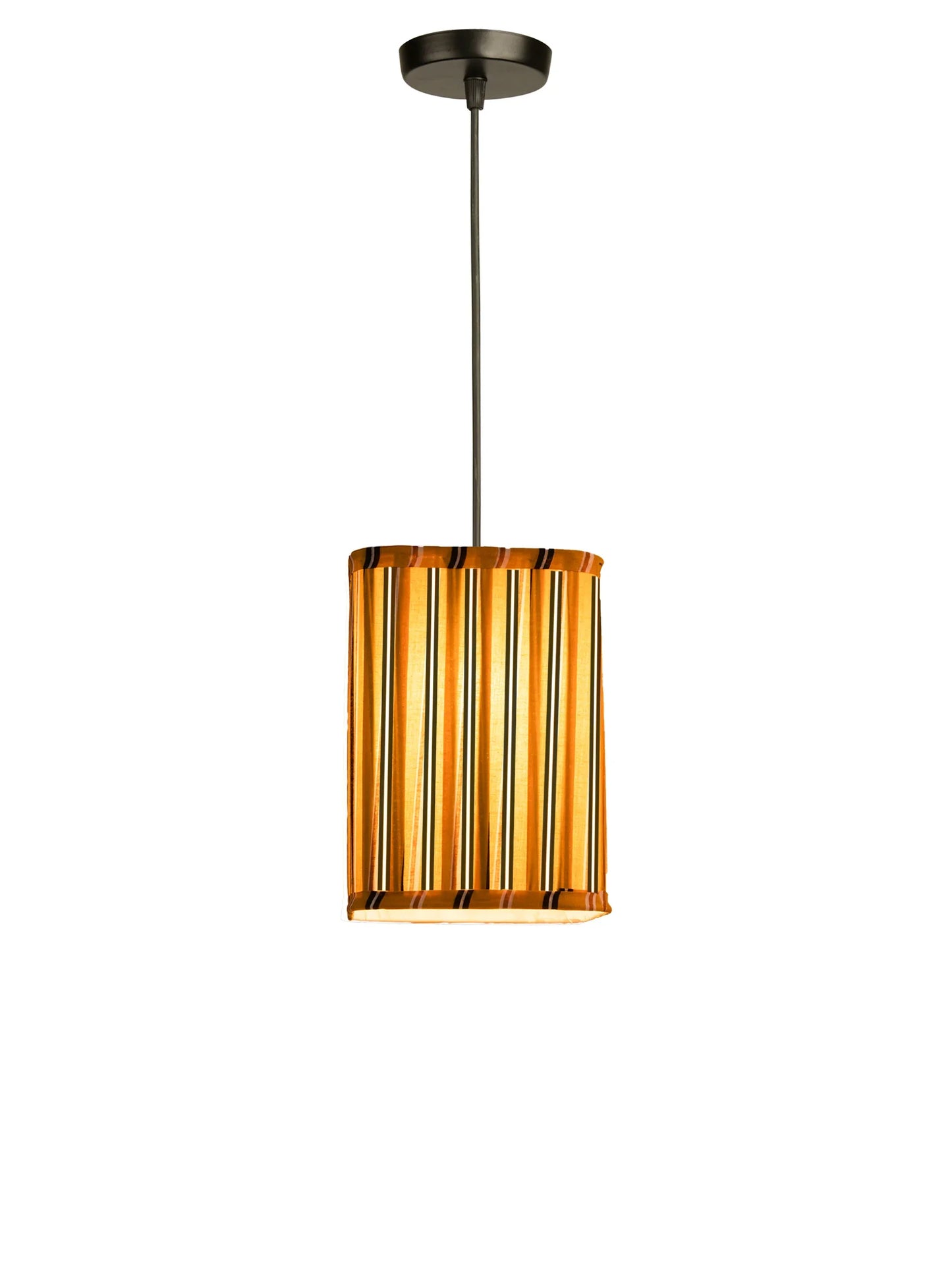 Yellow Stripe Print Hanging Shade