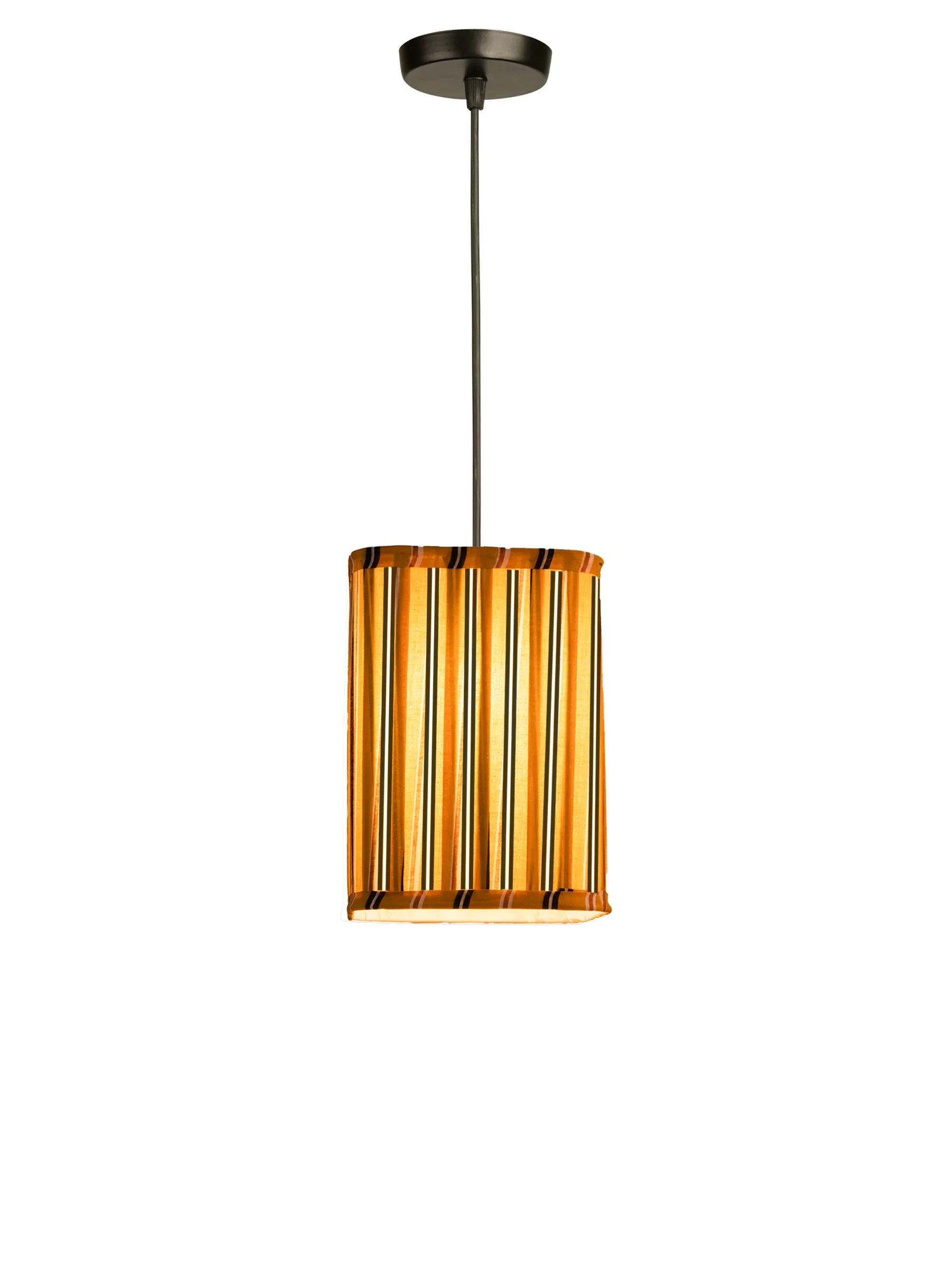 Yellow Stripe Print Hanging Shade