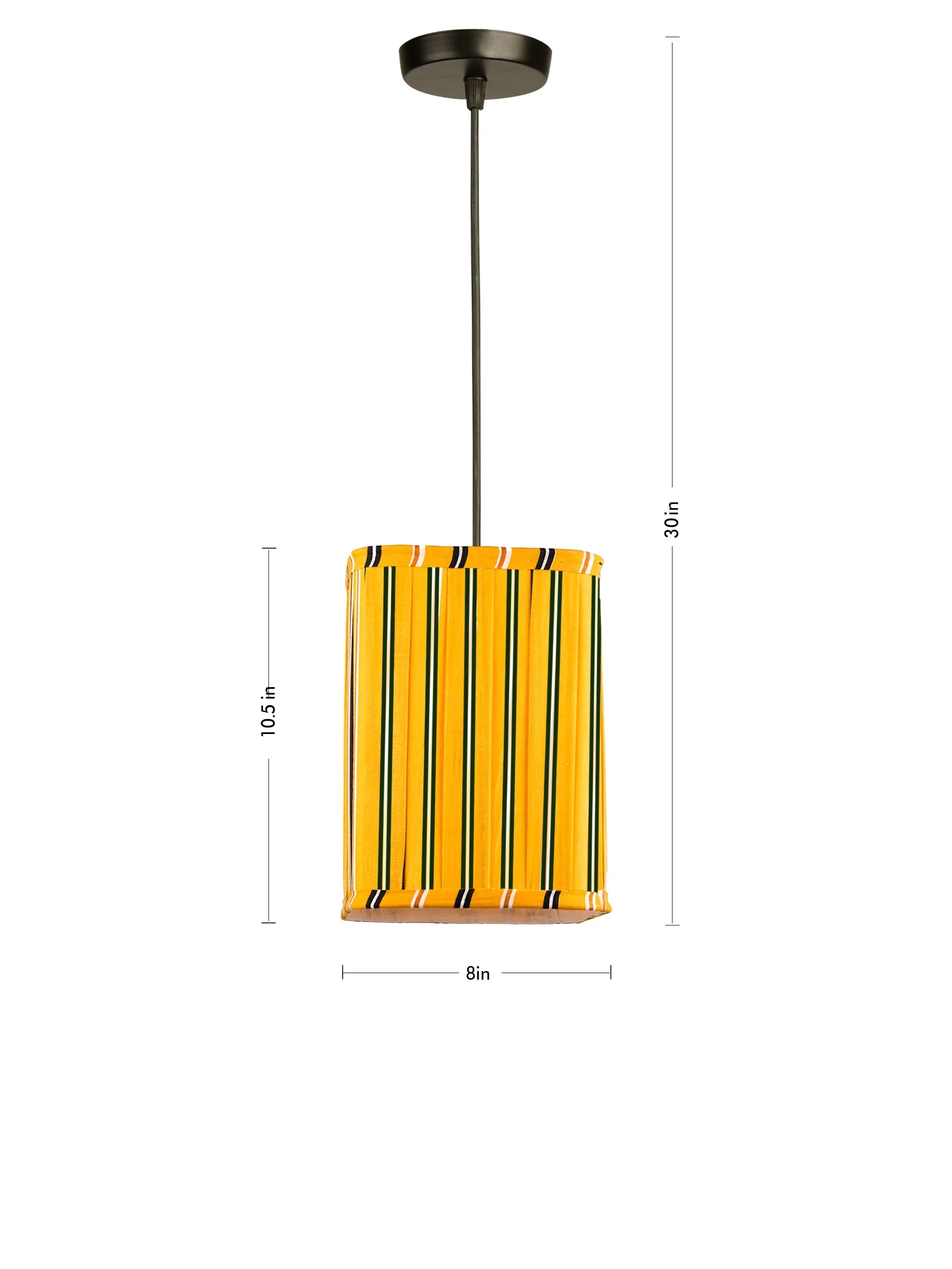 Yellow Stripe Print Hanging Shade