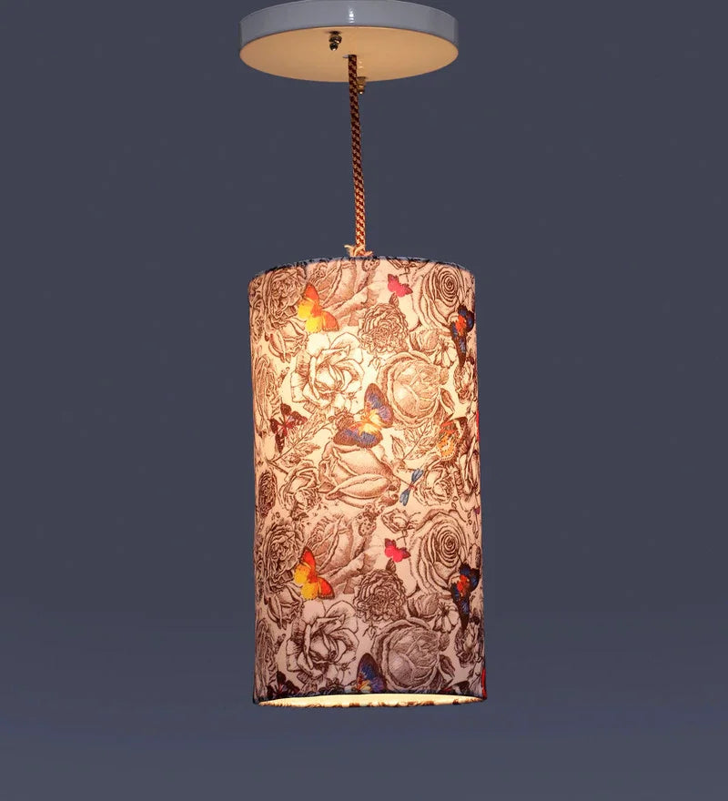 Butterfly Cylindrical Hanging Shade