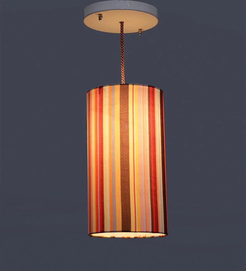 Colorful Stripes Cylindrical Hanging Shade