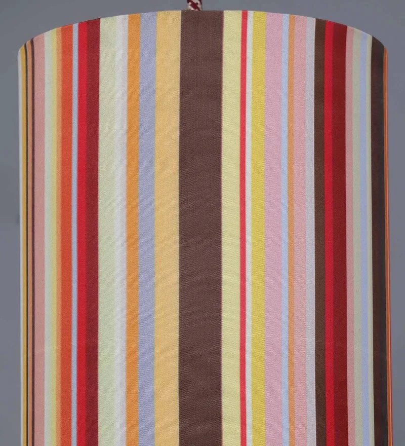 Colorful Stripes Cylindrical Hanging Shade