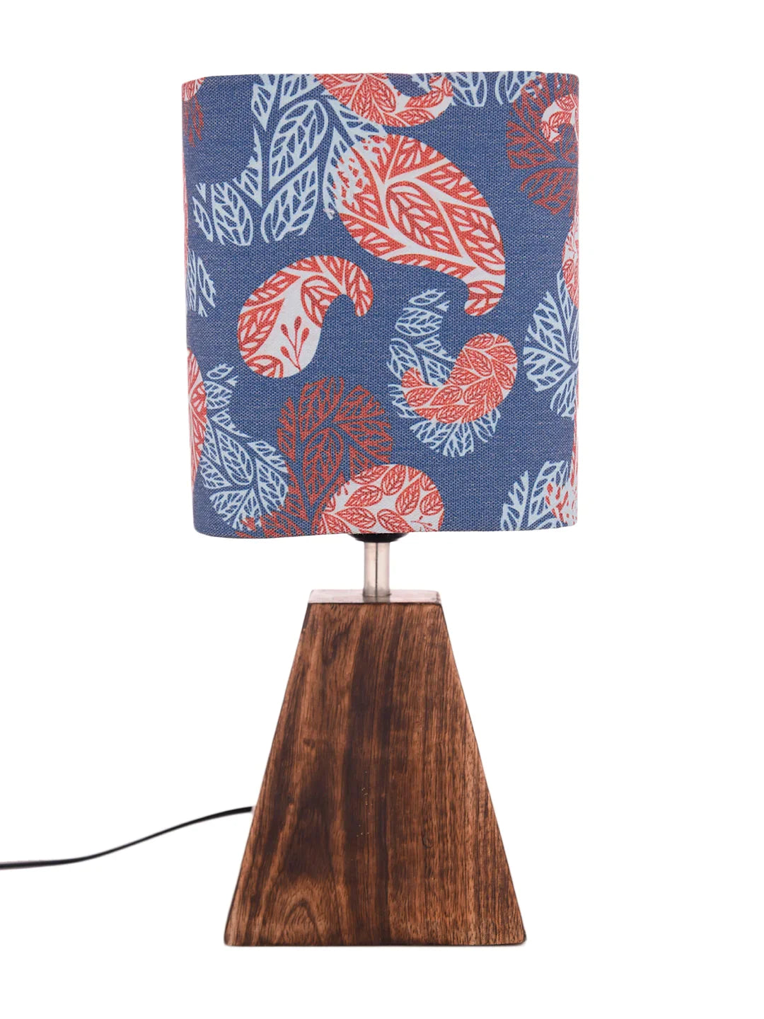 Wooden Pyramid Lamp with Colorful Ambee Lamp Shade