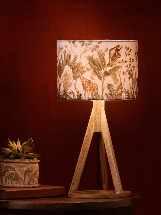 Jungle Trio Wooden Lamp