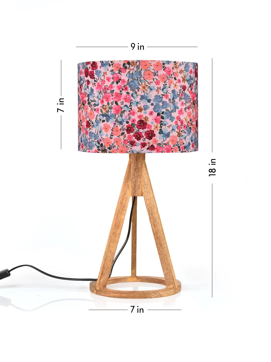 Tiny Flowers Trio Wooden Lamp