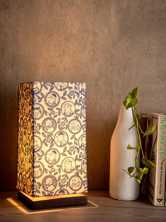 Smart Owl Lamp with Wooden base