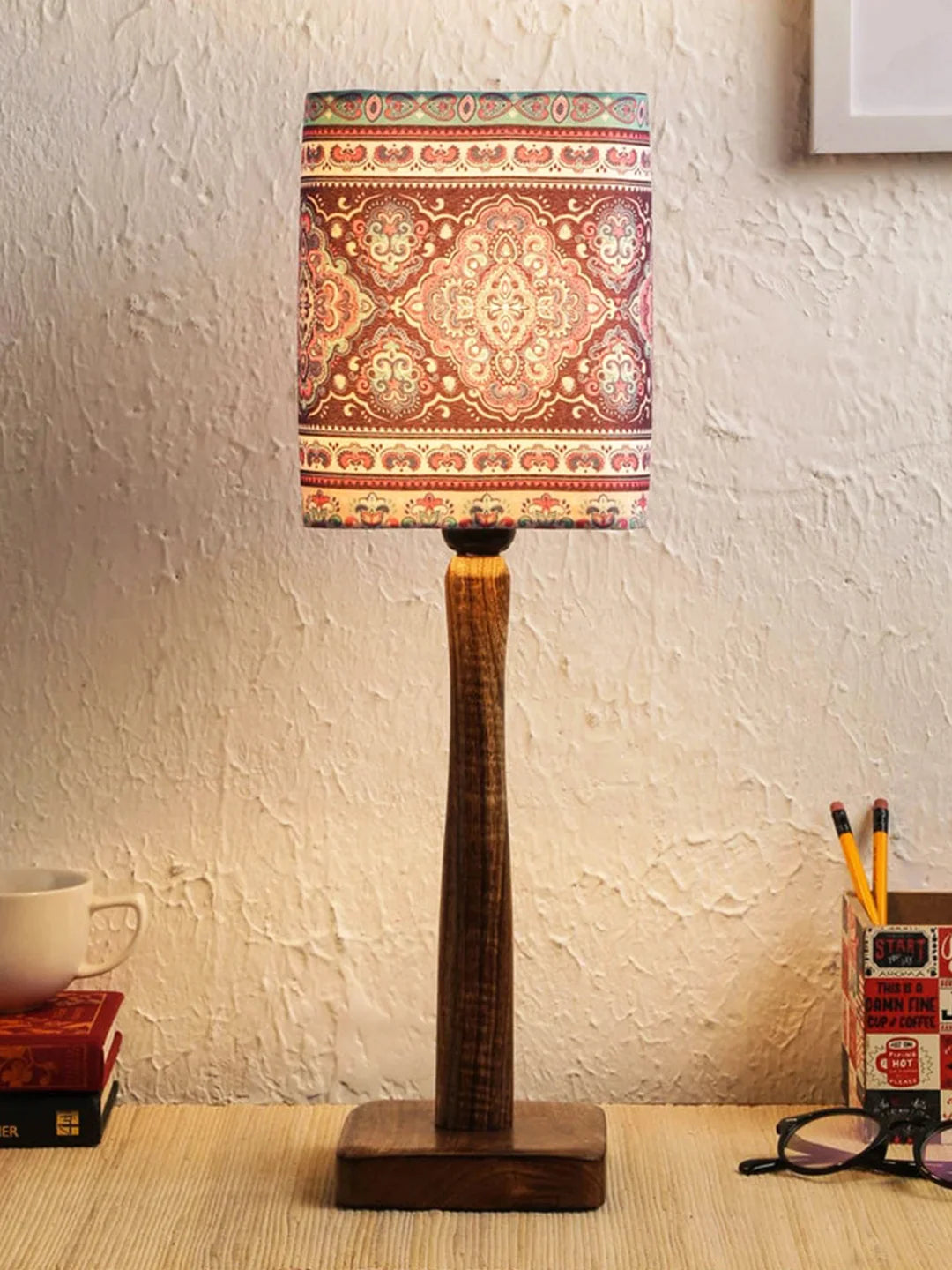 Ancient Art Wooden Lamp